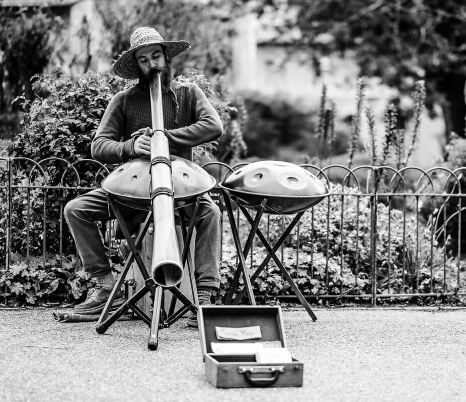 Didgeridoo and Hang Drums Didgeridoo and Hang Drums - Brighton Street Photography - September 2020