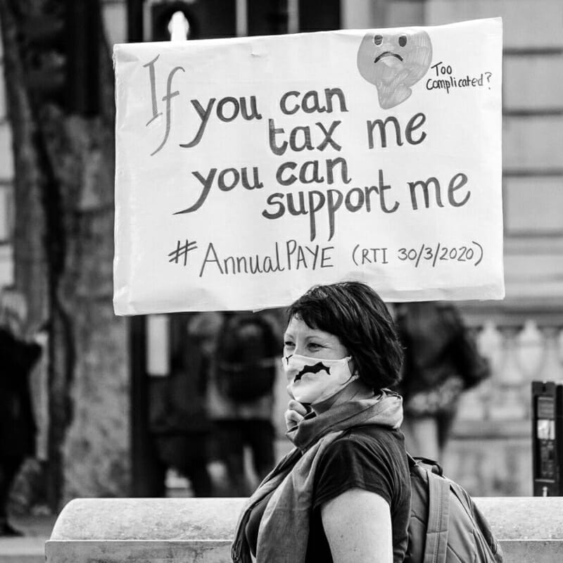 If You Can Tax Me You Can Support Me If You Can Tax Me You Can Support Me - Panto Parade London - Day of Action