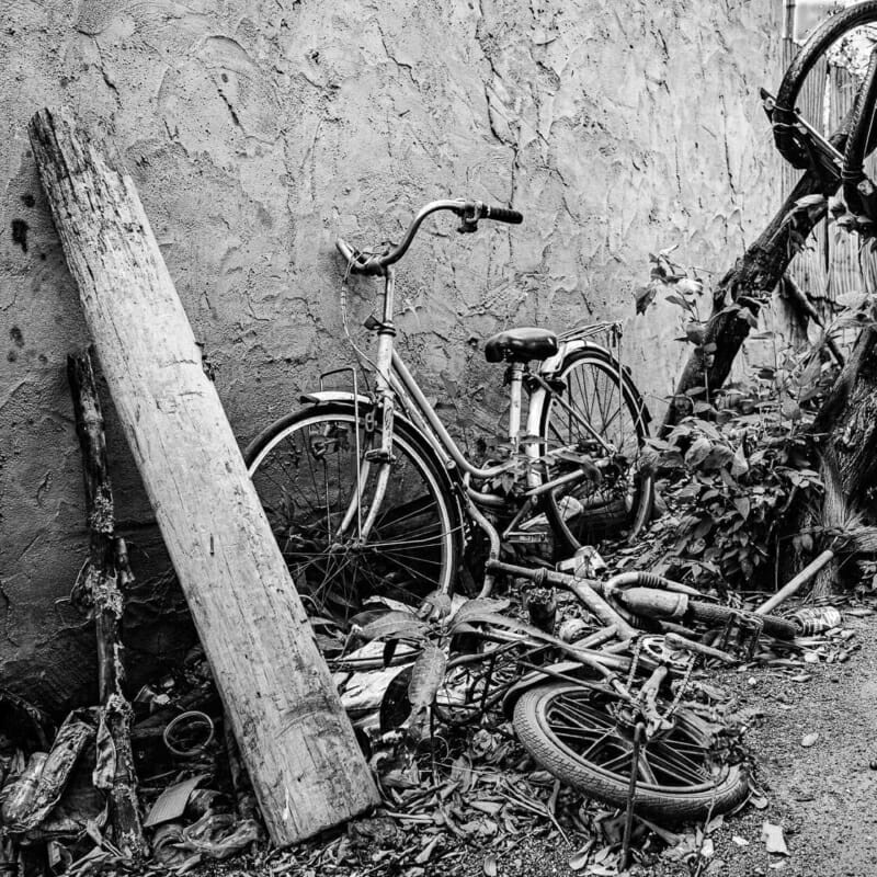 Old Bicycles Old Bicycles - Kampong Luong Silversmith Village - Rural Cambodia - Street Photography Documentary