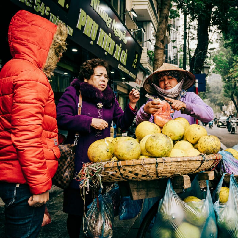 Street Fruit Vendor Street Fruit Vendor - Hanoi - Vietnam - Street Photography Documentary