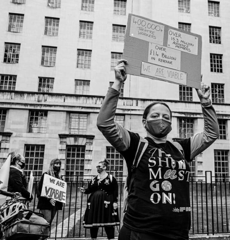 400,000 Theatre Workers are Viable 400,000 Theatre Workers are Viable - Panto Parade London - Day of Action