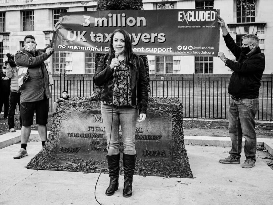 The Speeches: Anneka Hicks The Speeches: Anneka Hicks - ExcludedUK - Panto Parade London - Day of Action