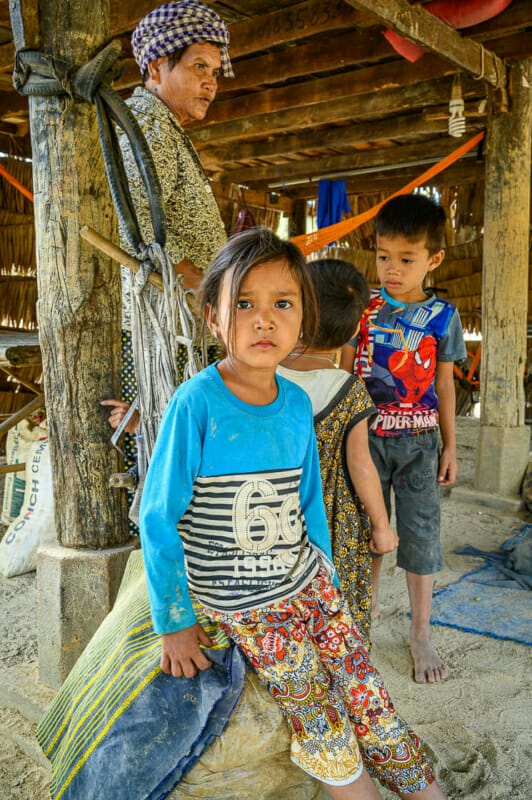 Children with Grandma Children with Grandma - Andong Russey Pottery Village Family - Rural Cambodia - Street Photography Documentary