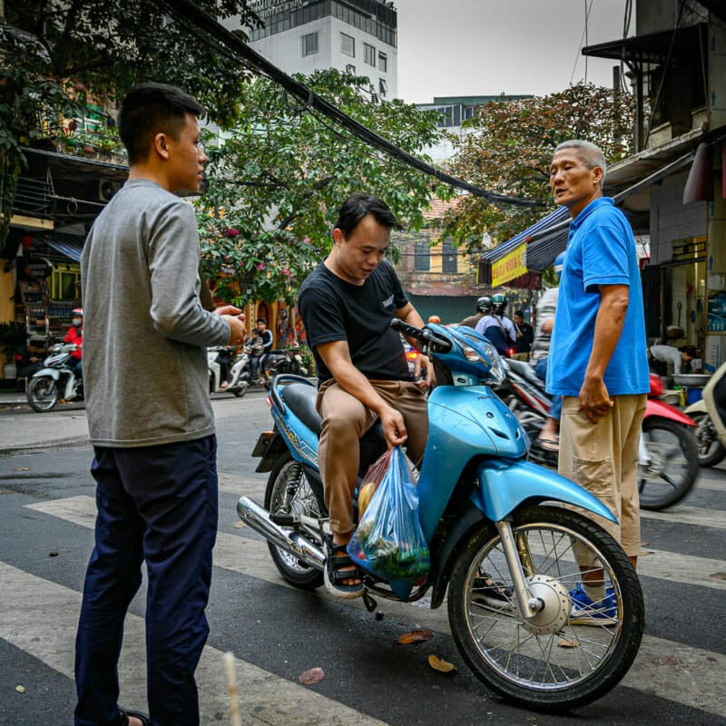 Men Talking Men Talking - Hanoi - Vietnam - Street Photography Documentary