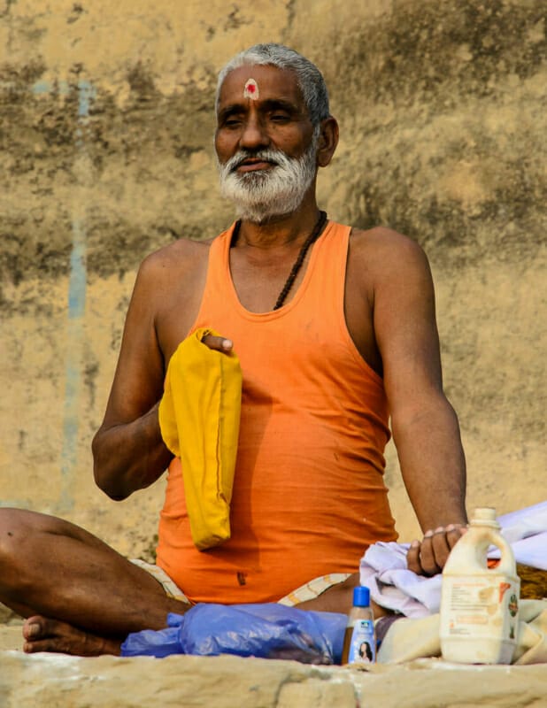 Cross Legged Man Cross Legged Man - Varanasi - India - Street Photography Documentary