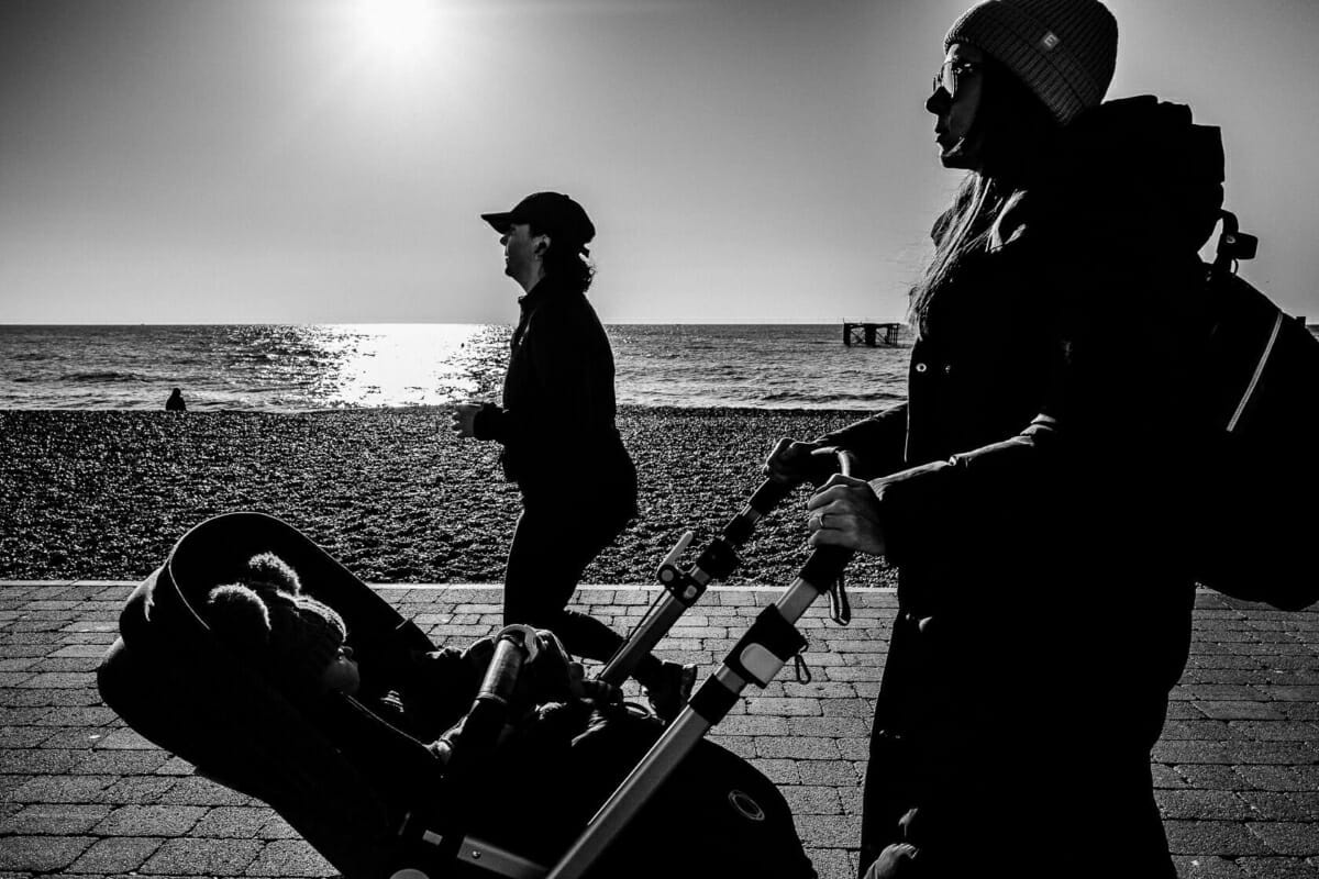 Walking the Baby Walking the Baby - Winter 2021/22 - Brighton Street Photography