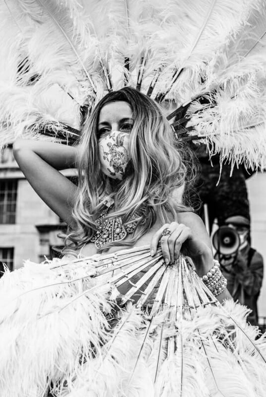 Shake your Feathers Shake your Feathers - Panto Parade London - Day of Action