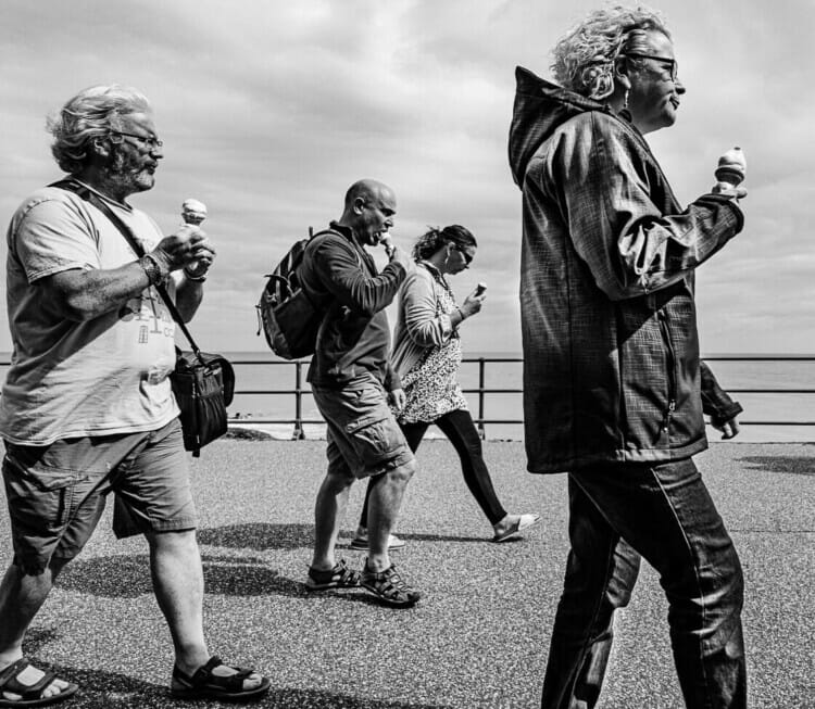 Eating Ice Cream - Eastbourne Street Photography - August 2020