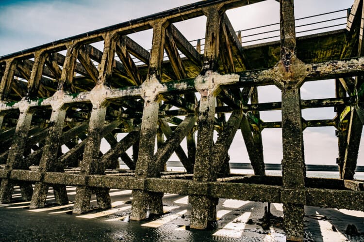 Newhaven Harbour East Arm at Low Tide