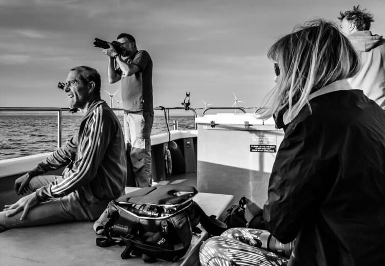 Photographers at the Rampion Wind Farm