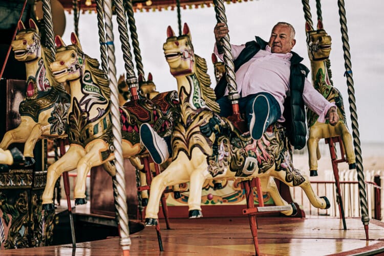 Riding the Beach Carousel - Brighton Street Photography - September 2020