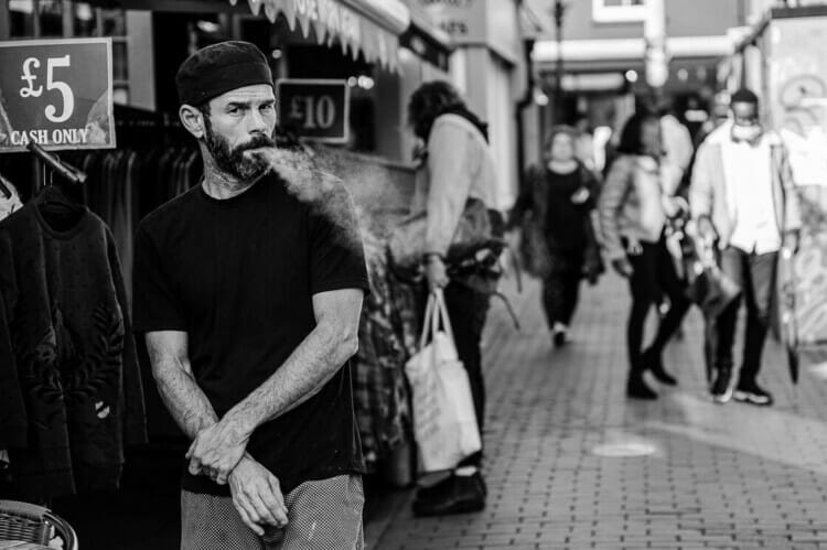 Smoke Break - Brighton Street Photography - October 2020