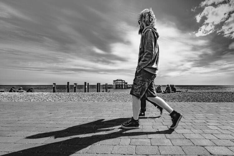 Strolling Shadows - Brighton Street Photography - Beach and Seafront 2020