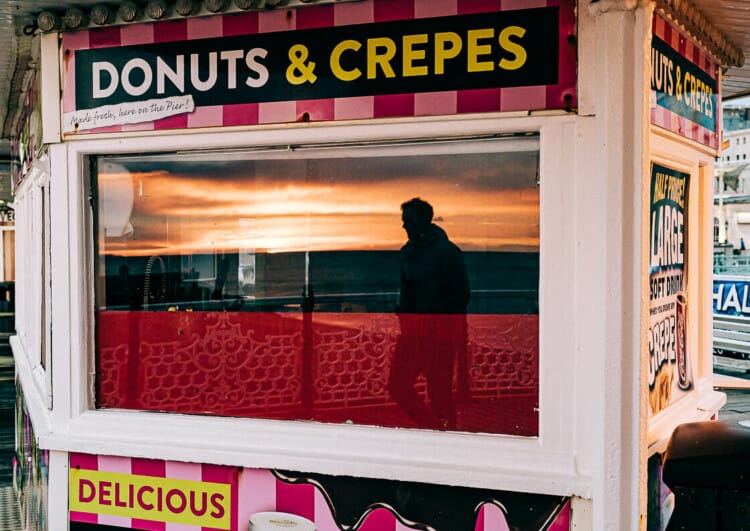 Sunset Reflections - Brighton Street Photography - October 2020